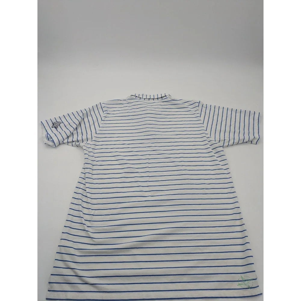 B Draddy Polo Mens XLarge White Stripe Golf‎ Edgewood Valley Country Club